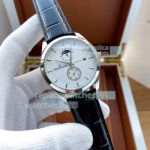 Replica Jaeger-LeCoultre Master Ultra Thin Moon Watch SS White Dial